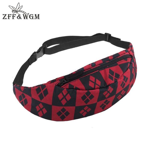 

zff&wgm 3d print woven banbana bag casual belly for mens1zipper banana cluch waist bags