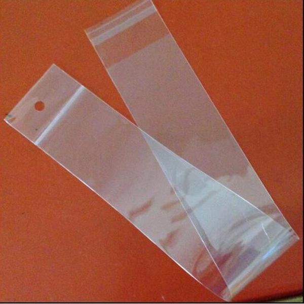 

gift wrap 100pcs long self adhesive seal clear plastic hair packaging bags extensions bag with header