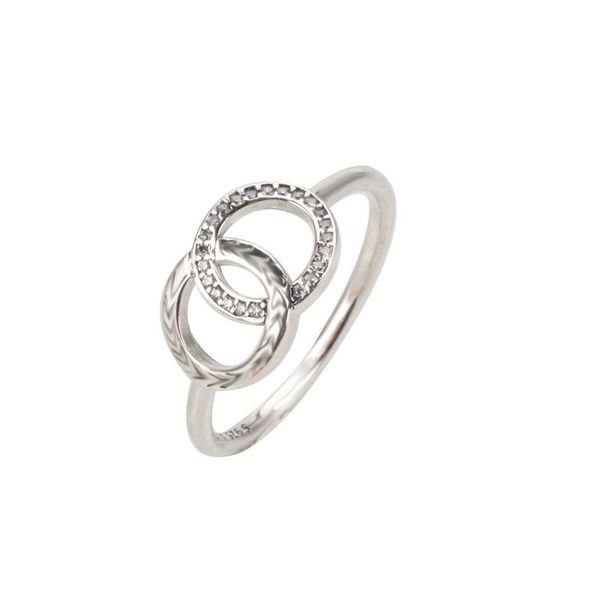 

cluster rings 100% real 925 stelring silver double layer cross finger classic 2021 for women jewelry gift, Golden;silver
