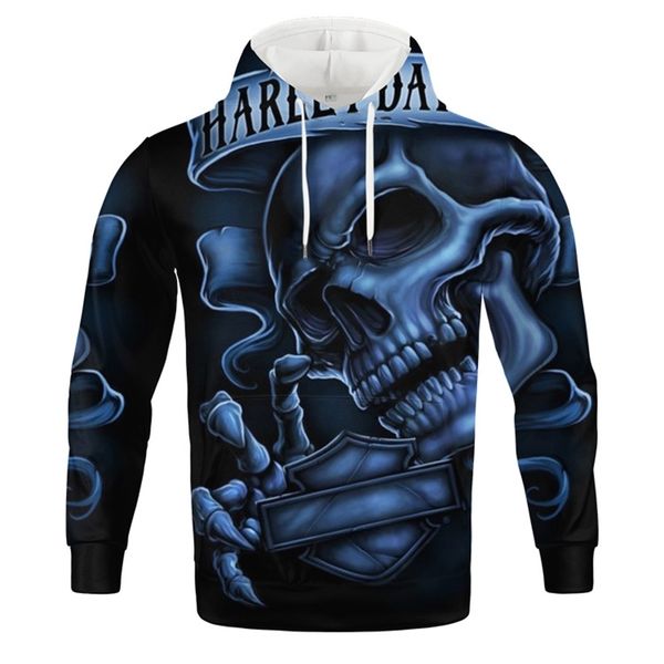 

long sleeve autumn pullover 3d printed loose hoodie jacket men's sweater, Black