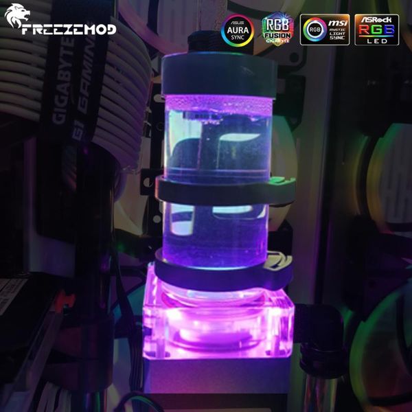 

800l/h rgb water tank one-piece reservoir with pump integrated pwm speed control head 4 meters flow mod watercooler fans & coolings