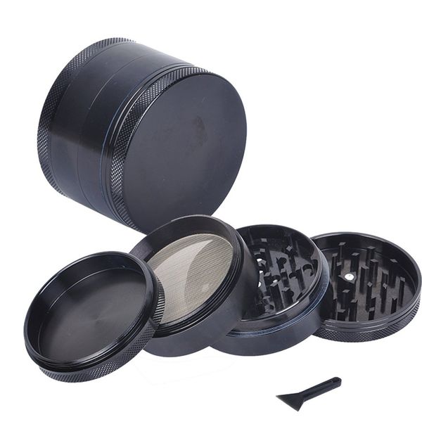 

4 layers metal tobacco crusher smoke herbal herb grinder grinder detectors pipes tools cigarette accessories, Silver