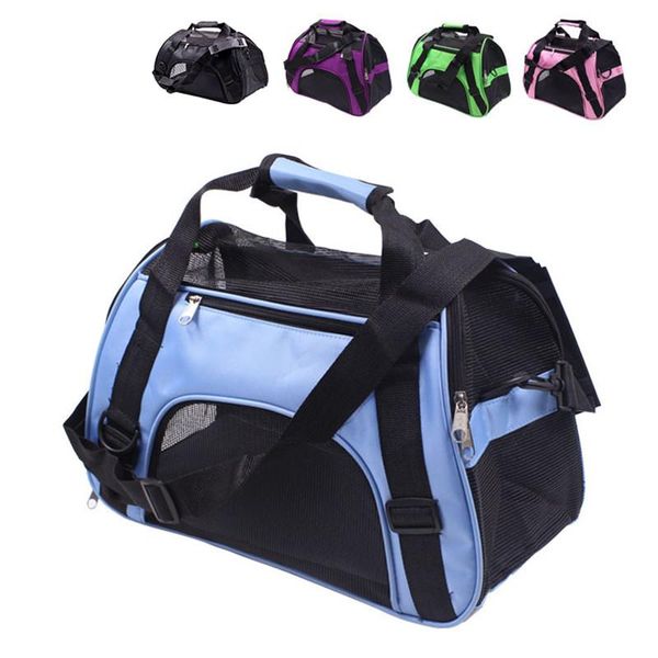 

portable pet carrier bag pink dog bags blue cat outgoing travel breathable pets handbag car seat covers
