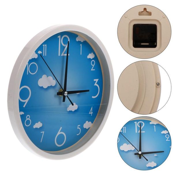 

wall clocks hanging clock battery operated cloud pattern decorative