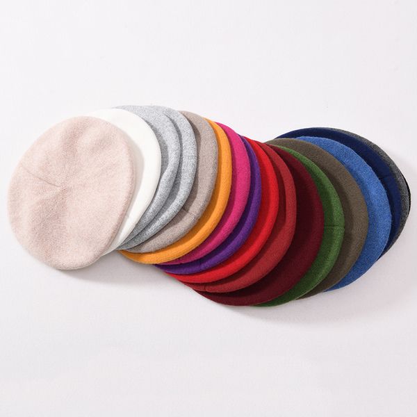 

winter vogue beret hat for women flat cafemale knitted cashmere wool hat cap autumn lady new cashmere women caps women beretsg, Blue;gray