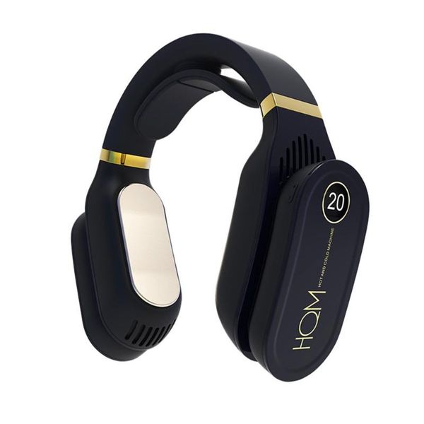

electric fans mini neck fan portable air conditioning bladeless usb rechargeable leafless wearable neckband with warm heater