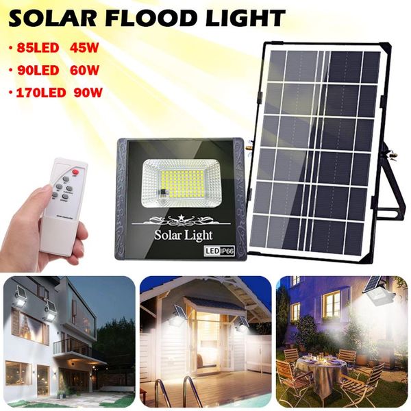 

solar lamps light super bright 45w/60w90w/100w outdoor garden lamp waterproof lighting for wall yard street