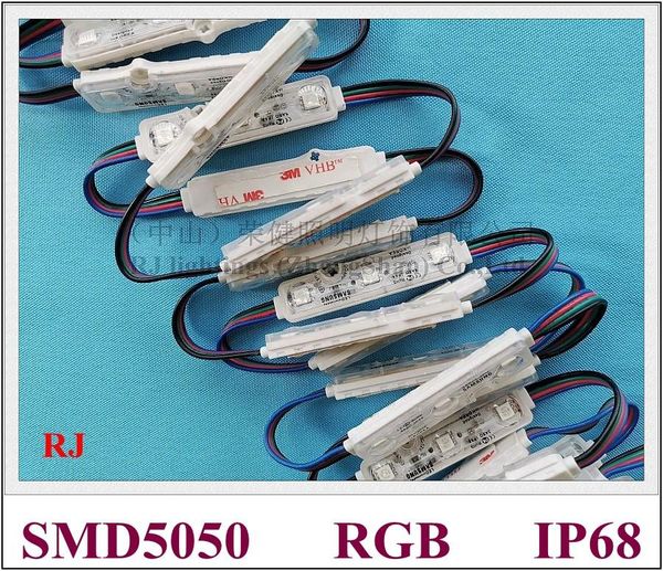 

ultrasonic seal led light module waterproof for sign letters ip68 dc12v smd 3 0.72w rgb ce modules