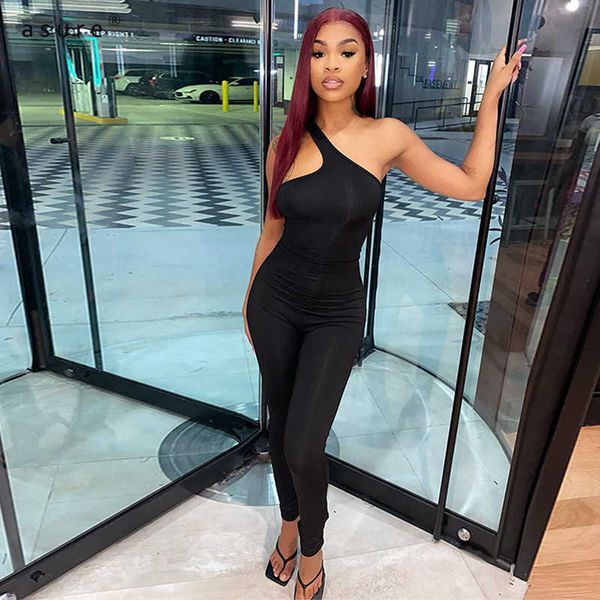 

sports tight jumpsuit woman combinations traf summer pants bodys outfit dungarees ladies bib overalls k20415j 210712, Black;white