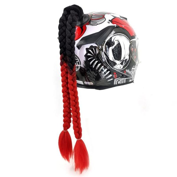 

motorcycle helmets helmet tyle women braids moto biker jumbo braid rock punk style diy decoration