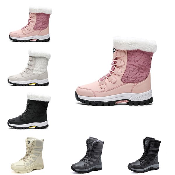 

women snow boots fashion winter boot classic mini ankle short ladies girls womens booties triple blacks chestnut navsy blue outdoor indoor, Black