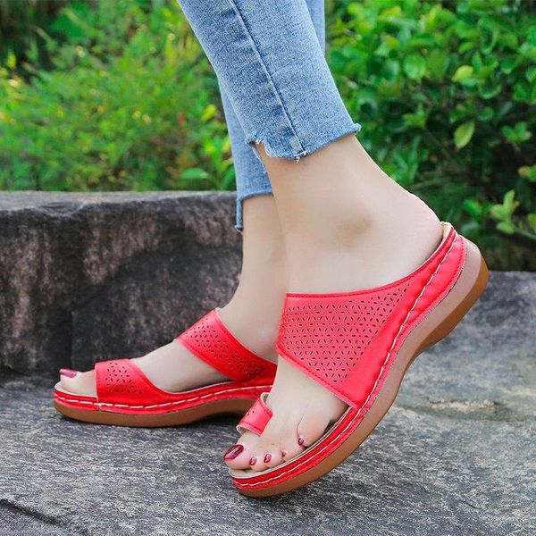 

sandals women's 2021 pinch hollow out slope heel fashion designer casual high-heeled summer large size 35-43, Black