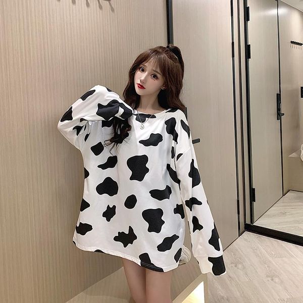 

women's hoodies & sweatshirts korea womens sweatshirt spring o collar autumn funny punk females clothes hoodie girl 2021 japan, Black