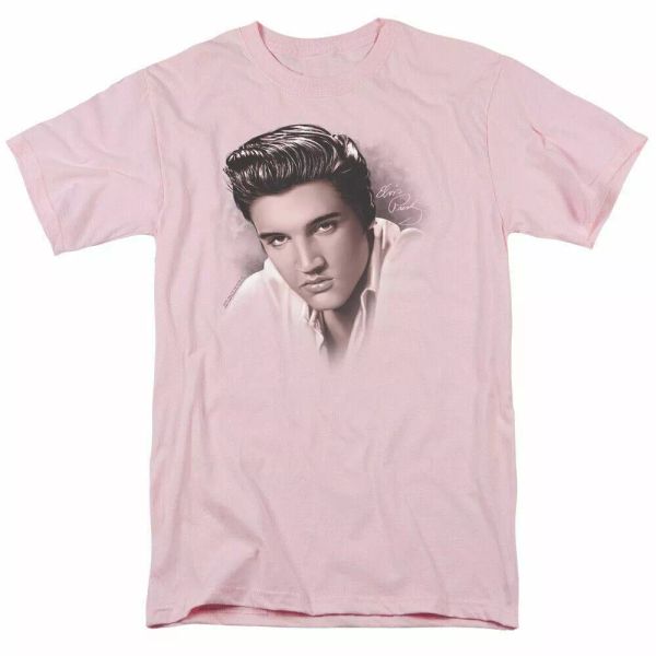 

elvis presley the stare t shirt mens licensed the king tee light pink, White;black