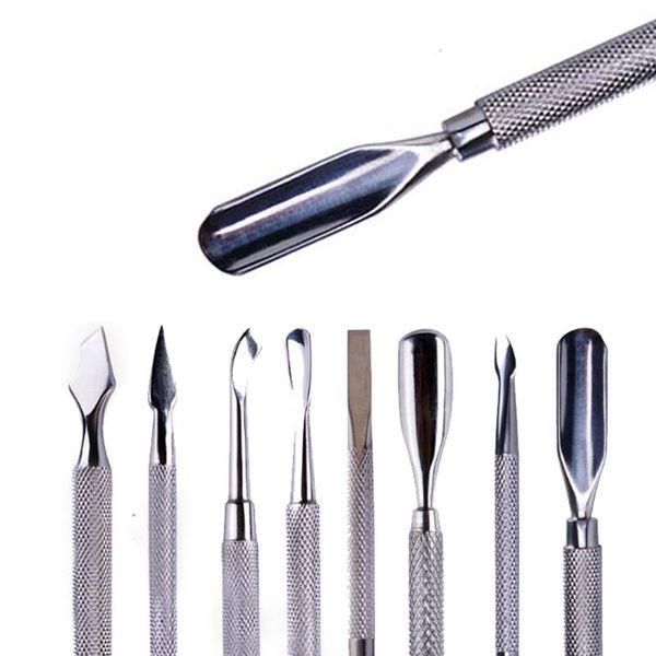 

1pc stainless steel double head cuticle pusher for manicure 2021 tools nails art non-slip nail remover accessories pushers