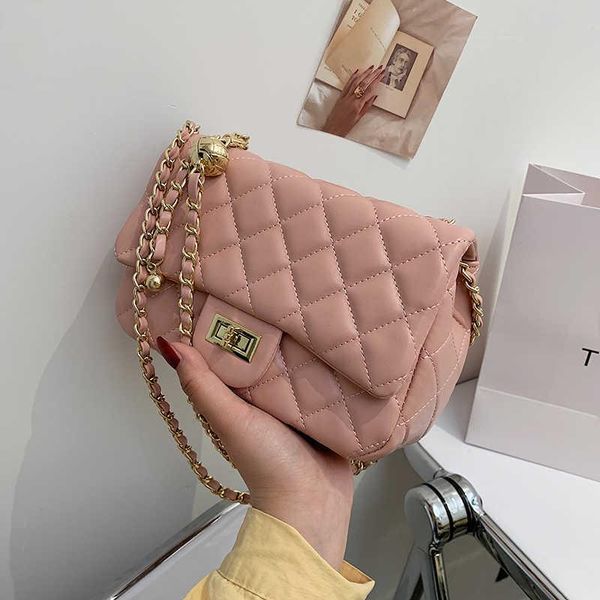 

evening bags lingge chain small pu leather crossbody 2021 summer luxury trendy beautiful fashion shoulder handbag and purses