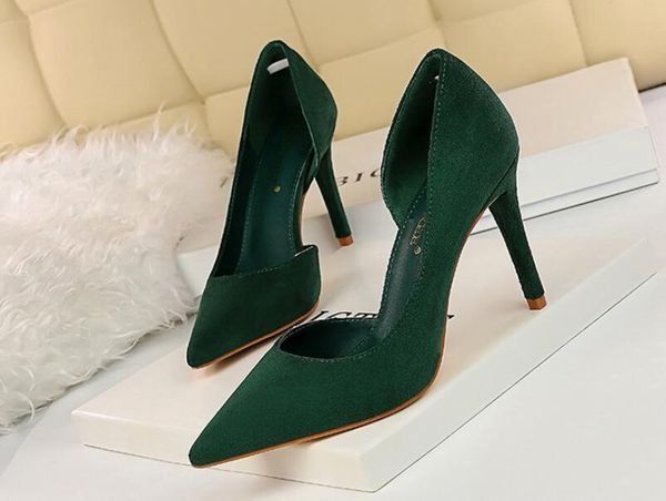 

dress shoes women summer high heel fashion solid thin ladies leather business pointed toe pumps office tacones 18, Black