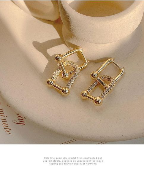 

dangle & chandelier geometric shape two ways to wear earrings korean fashion cool wind ear buckle retro niche design women jewelry gift, Silver