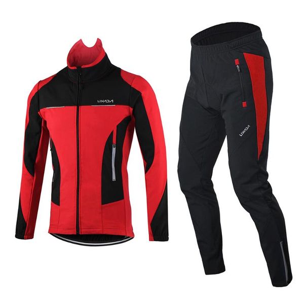 

racing sets lixada cycling clothing jersey set long sleeve coat jacket with 3d padded pants trousers ropa ciclismo, Black;blue