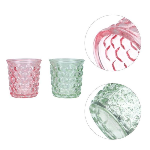 

candles 2pcs wave point candle holders glass containers creative cups