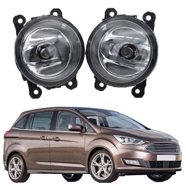 

2 x cawanerl car fog light lampshade + h11 led / halogen bulb drl 12v for ford grand c-max mpv 2010 2011 2012 2013 2014 2015