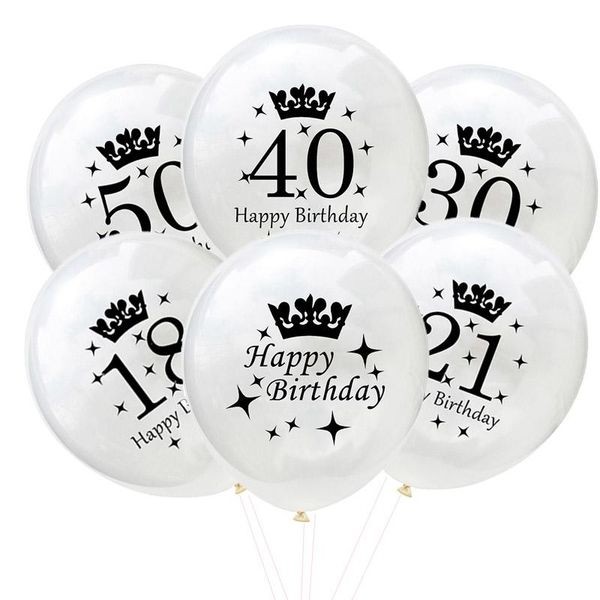 

party decoration 18 30 40 50 year clear birthday balloons transparent balloon helium decorations air baloon inflated s125