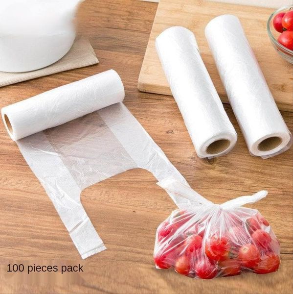 

storage bags pe vest fresh-keeping bag portable refrigerator er sealed spot vegetable packaging household