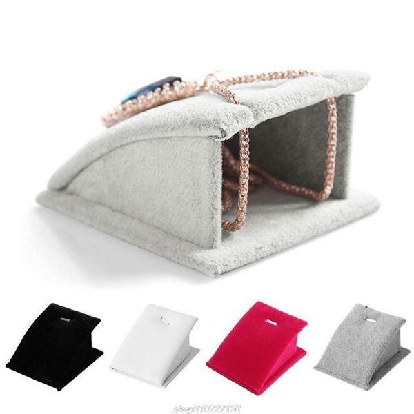 

jewelry pouches, bags velvet pendant necklace chain display stand holder organizer show rack o25 21 drop, Pink;blue