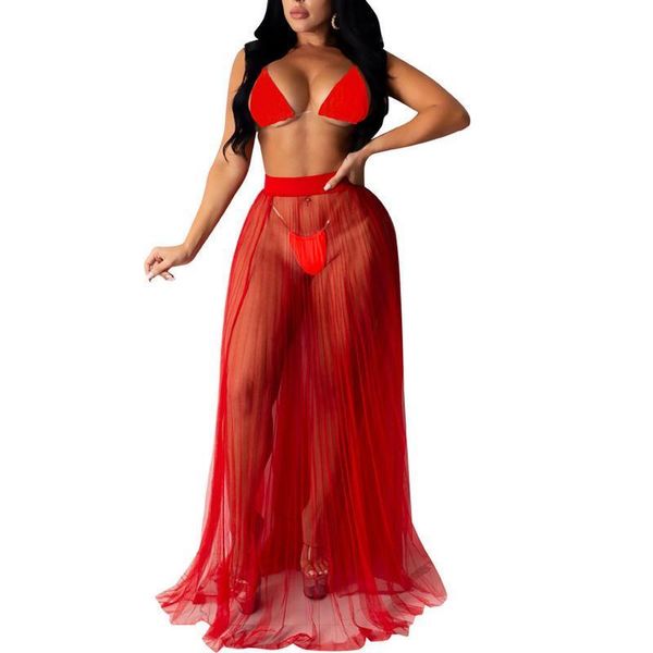 

summer beach set 3 women tracksuits piece short and mesh skirt, Gray