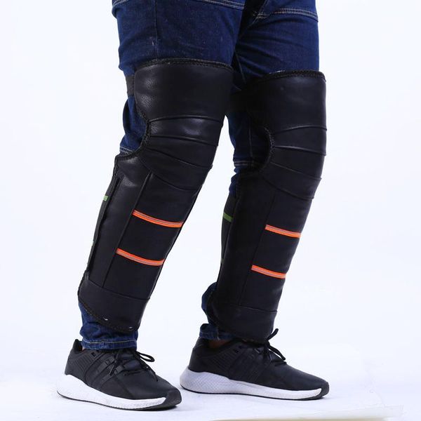 

knee pads sports cold-proof motorcycle outdoor cycling warm leg elbow &, Black;gray