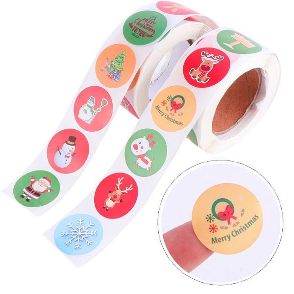 

1000pcs christmas sealing stickers self-adhesive gift wrapping label wrap