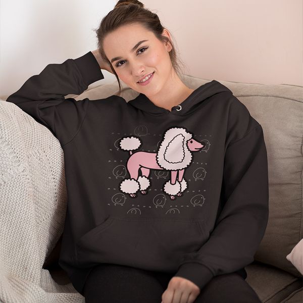 

sheep print plus size hoodies women men long sleeve loose sweatshirts female streetwear pullover girls customize 210524, Black