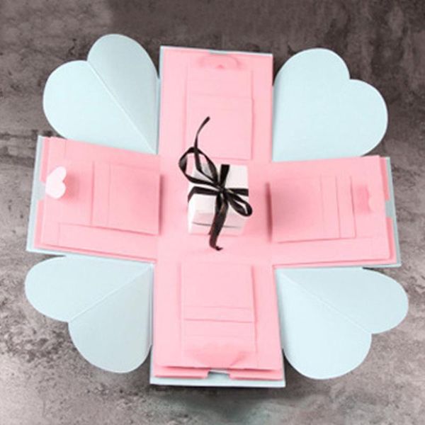 

gift wrap love surprise anniversary explosion box scrapbook diy po birthday