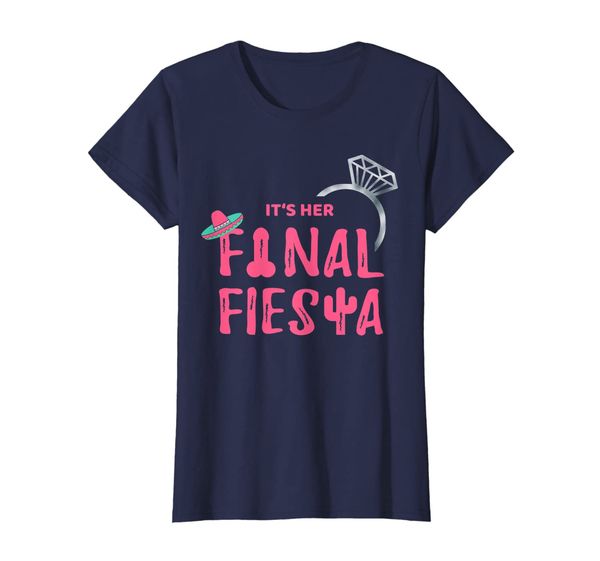 

womens final fiesta bride group shirt bachelorette party tee, White;black