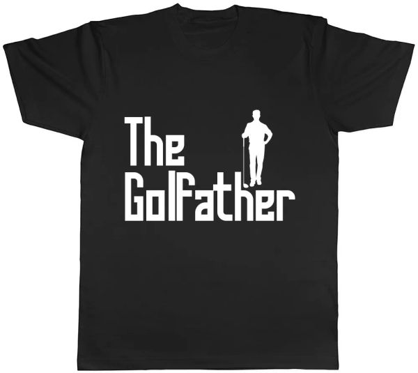 

The Golfather Mens Womens Ladies Unisex T-Shirt, White;black