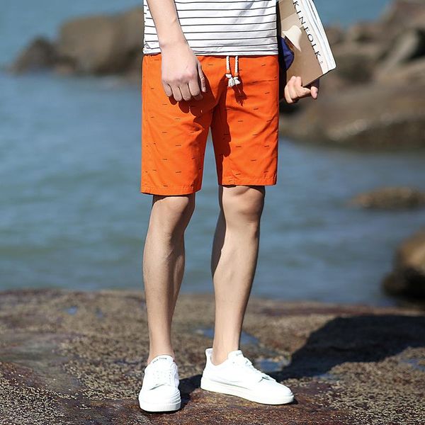 

men's shorts winstand 2021 fashion men tethered mid pants summer cotton print elastic training, White;black