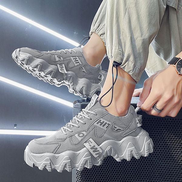 

2021 spring mens clunky sneakers trendy shoes youth leisure sports running heightened male student board