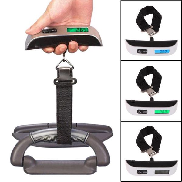 

50kg/10g lcd digital display scale electronic portable travel bag suitcase hanging balance weighing measuring tool bathroom & kitchen scales