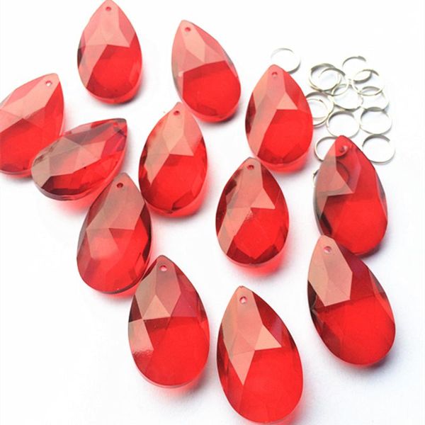 

chandelier crystal 10pcs 38mm red (rings) pendant/ curtain pendants/ parts