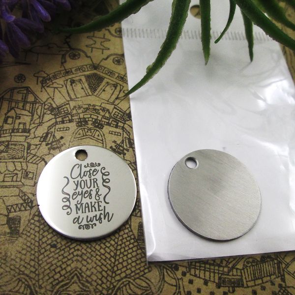 

40pcs--stainless steel charms"close your eyes and make a wish" more style choosing diy pendants fo necklace, Bronze;silver