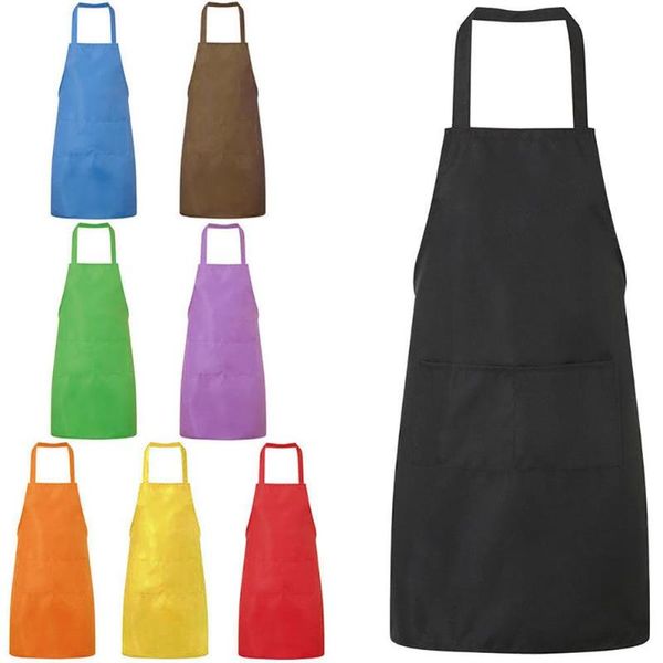 

table napkin beauty hairdresser coffee shop work solid color apron chef cook catering backless bib polyester waterproof