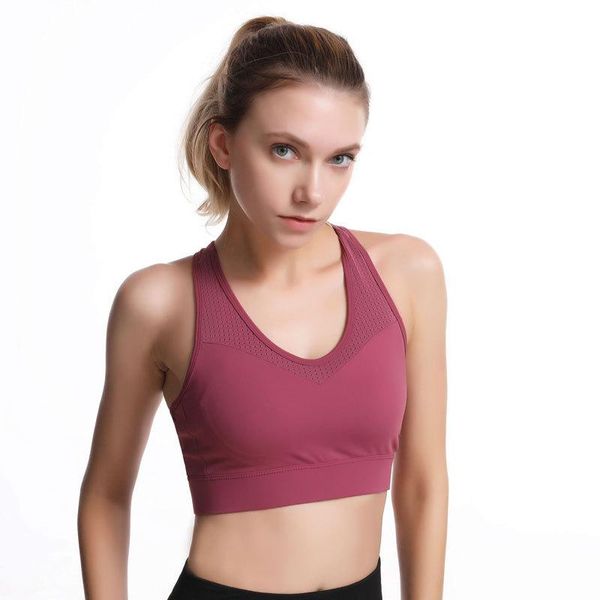 

yoga underwear ladies beauty back without steel ring breathable solid color speed high elastic gym running vest sportswear outfit