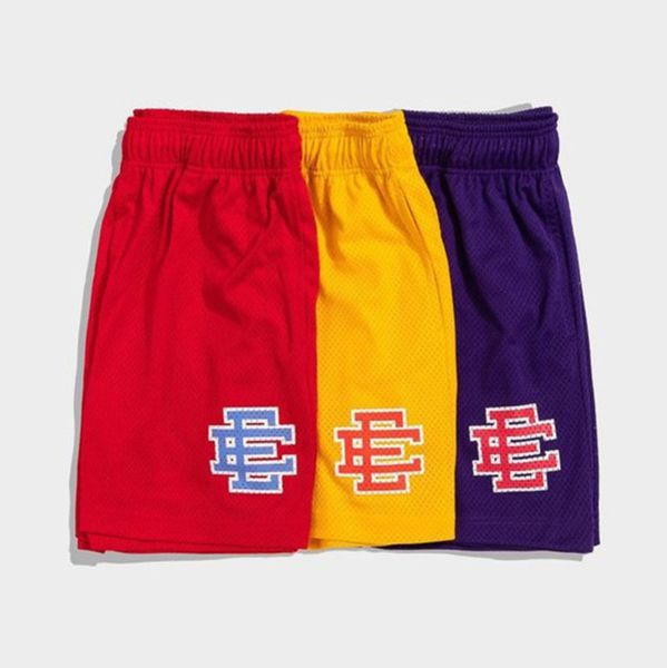 

men's brand summer fashion luxury eric emanuel shorts ee basic short designers newyork city skyline fitness beach breathable women mesh, White;black