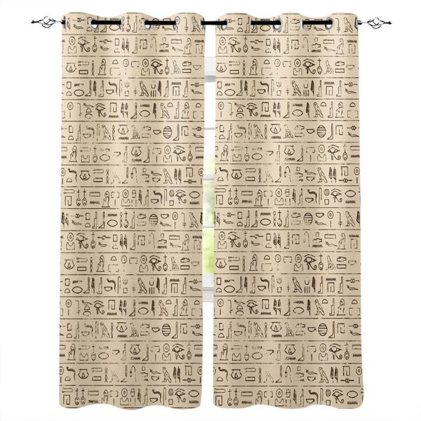 

curtain & drapes ancient egyptian text window curtains bathroom outdoor bedroom kitchen decor kids room panels with grommets