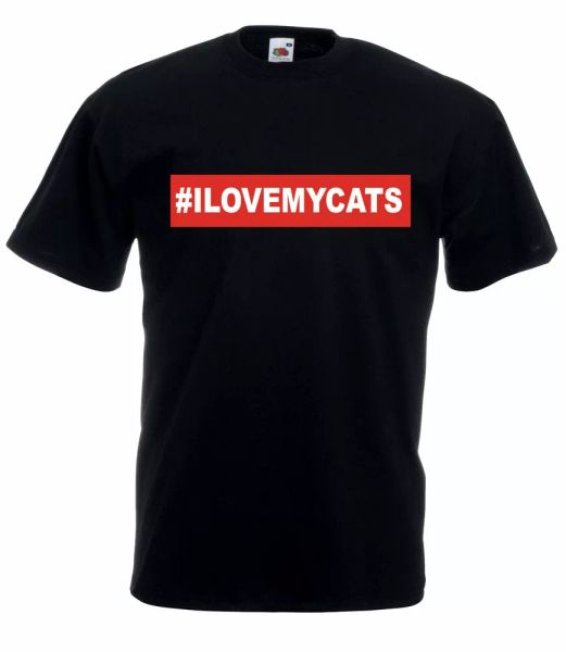 

t-shirt shirt j2024 i love my cats cat love animals, White;black