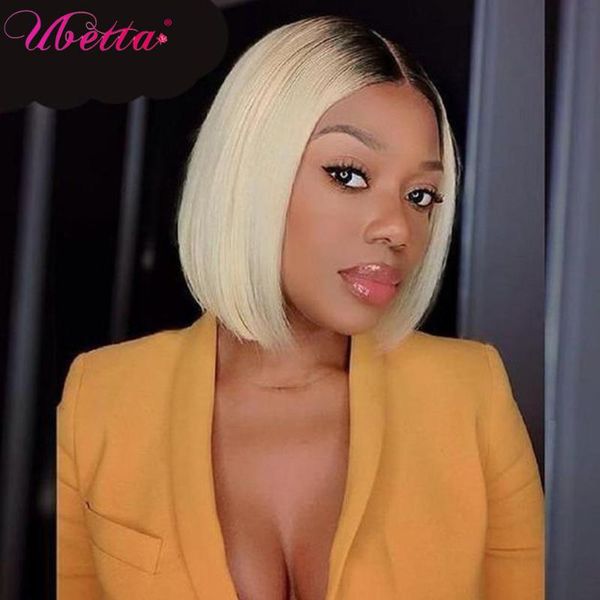 

bob wig short brazilian bone straight human hair wigs for black women 13x4 lace pre plucked, Black;brown