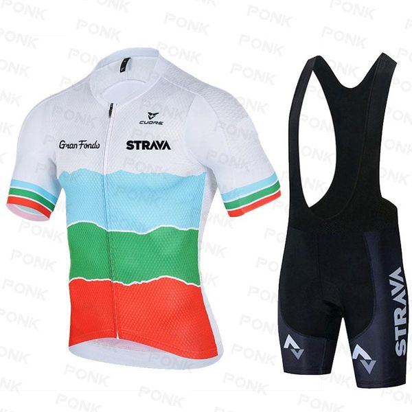

racing sets 2021 strava pro bicycle team short sleeve men's cycling jersey summer breathable clothing, Black;blue