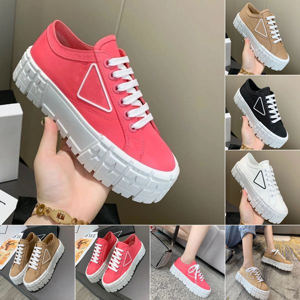 

casual shoes women platform canvas shoe leather sneakers lace up comfort pretty trainers daily lifestyle luxurys designers thick bottom size, Black