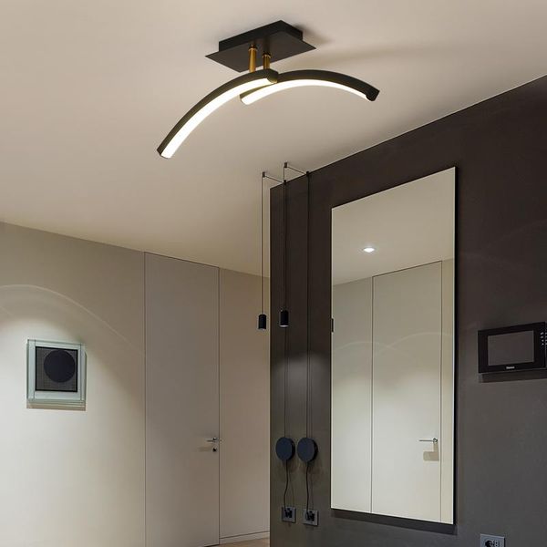 

ceiling lights black/gold modern led for bedroom bedside aisle corridor balcony entrance lamp home lighting