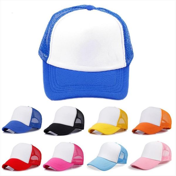 

children boys girls junior vintage mesh snapback trucker cap kids baseball hat adjustable, Blue;gray